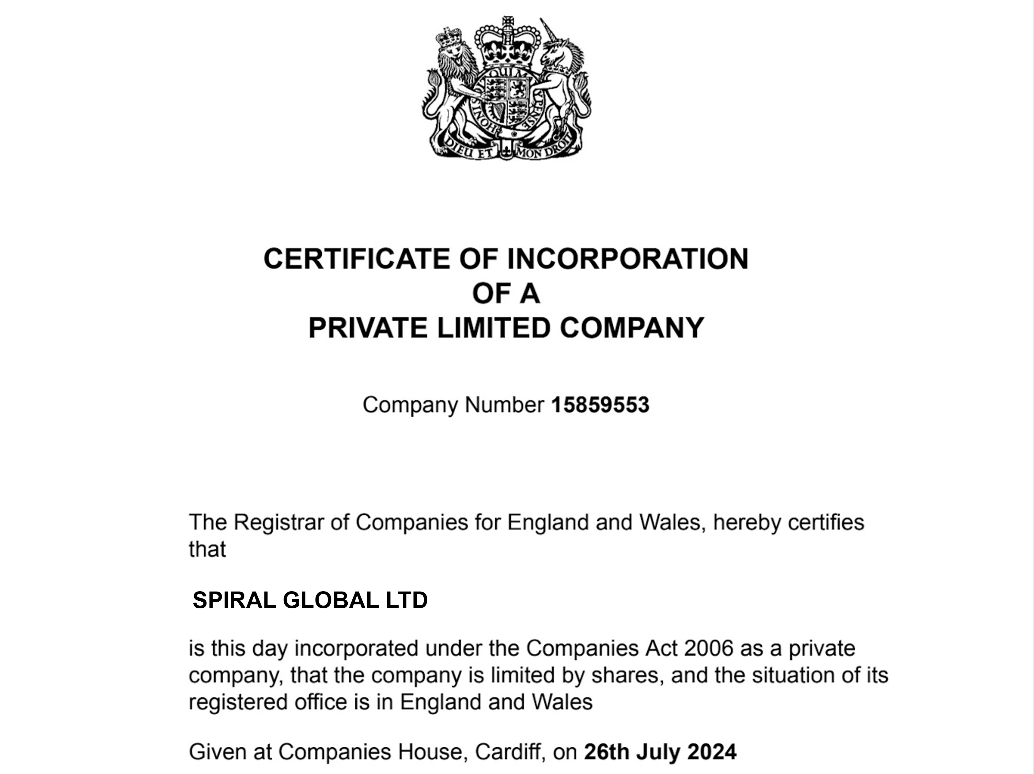 Compliance Certificate